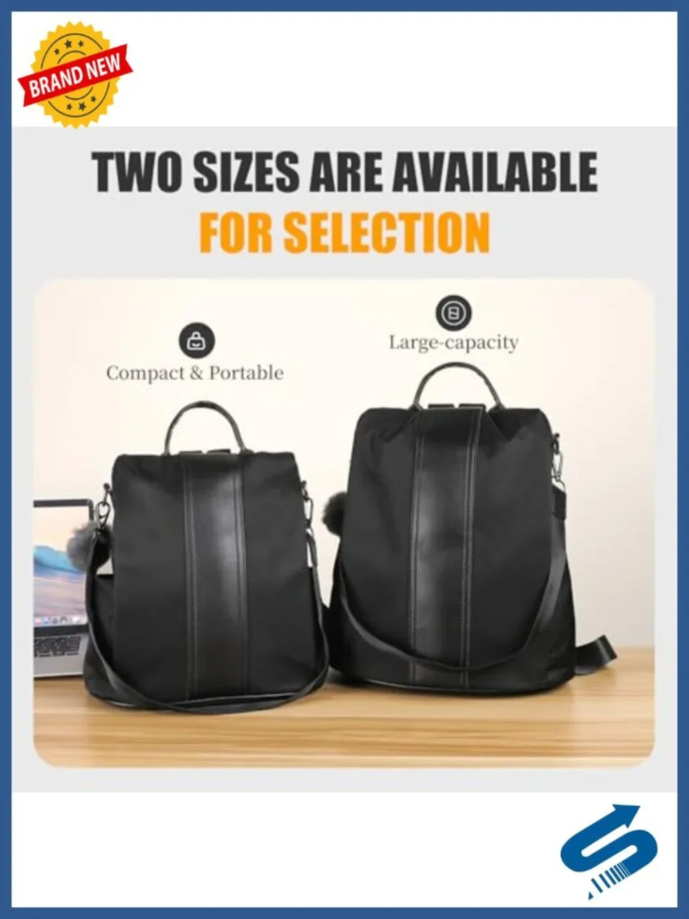 Waterproof Nylon Anti-theft Backpack Purse Lightweight Travel Daypack